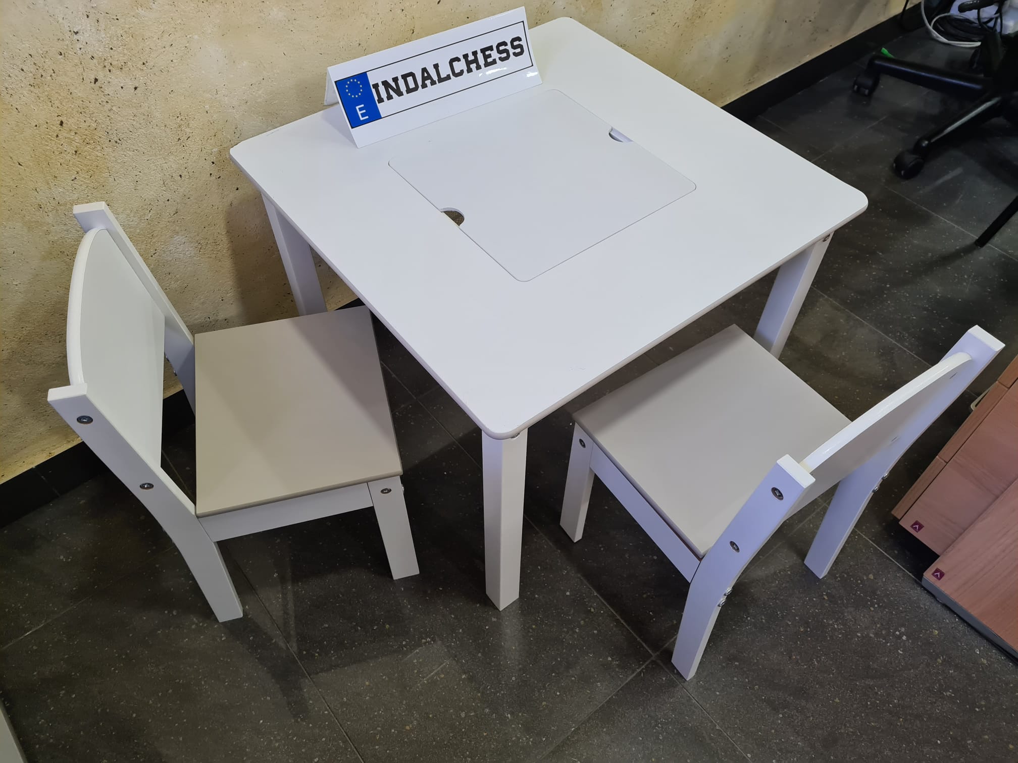 MESA Y DOS SILLAS, BLANCA - MESAS PARA NIÑOS, IndalChess Tienda de